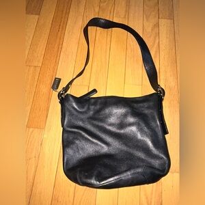 Coach Black Leather Shoulder Bag